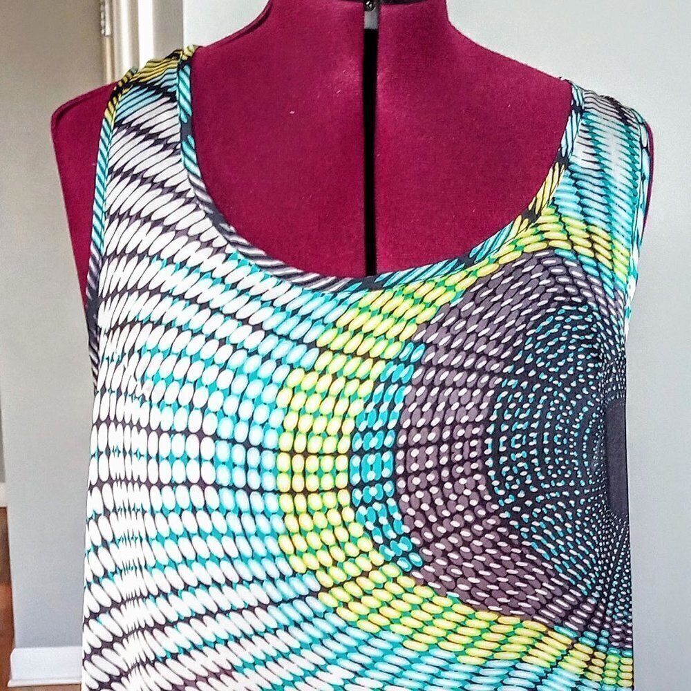 Serenade Optical Illusion Print Asymmetrical Top